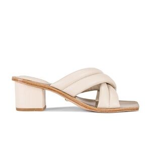RAYE Hazel Heel in Cream Square Toe Block Heel Size 6